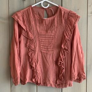 Free People Jasmine Ruffle Blouse